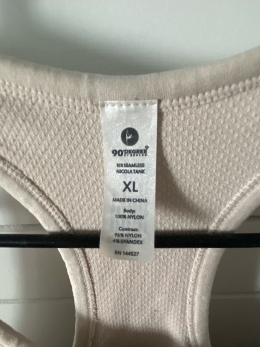 90 Degree Reflex Ribbed Athletic Tank Set Cream and Black Size XL - Picture 8 of 11